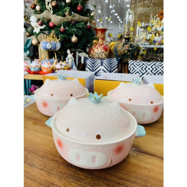 Nồi mì heo xinh sứ cao cấp