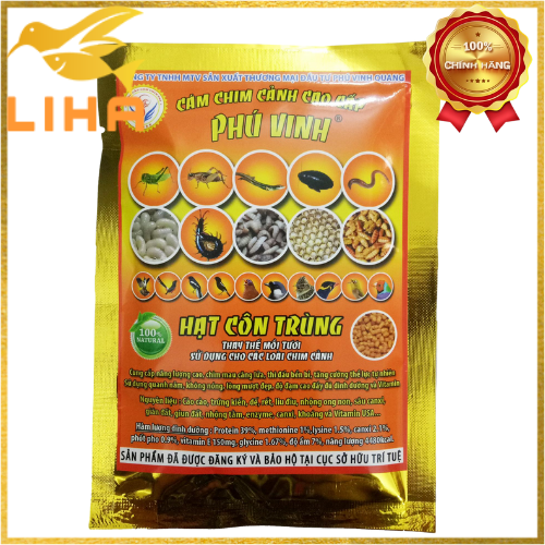 Cám phú vinh côn trùng 100gr - thay thế mồi tươi