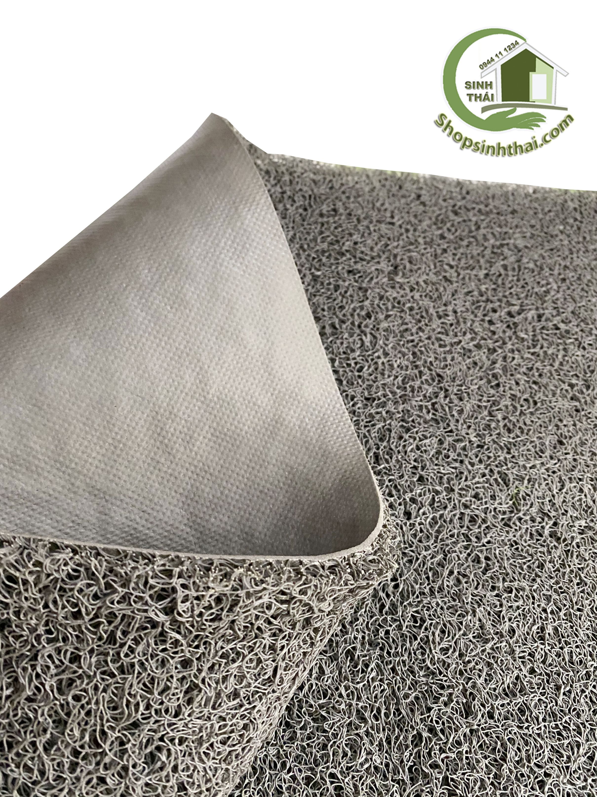 Thảm nhựa rối sợi mì tôm lót sàn chống trơn trượt - [ 50cm x khổ 120cm ] màu xám