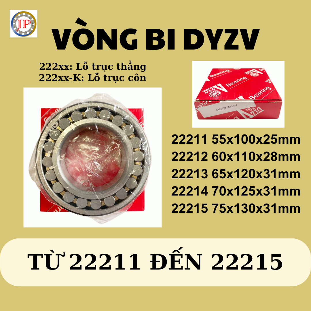 Vòng bi cà na dyzv 22211, 22212, 22213, 22214, 22215