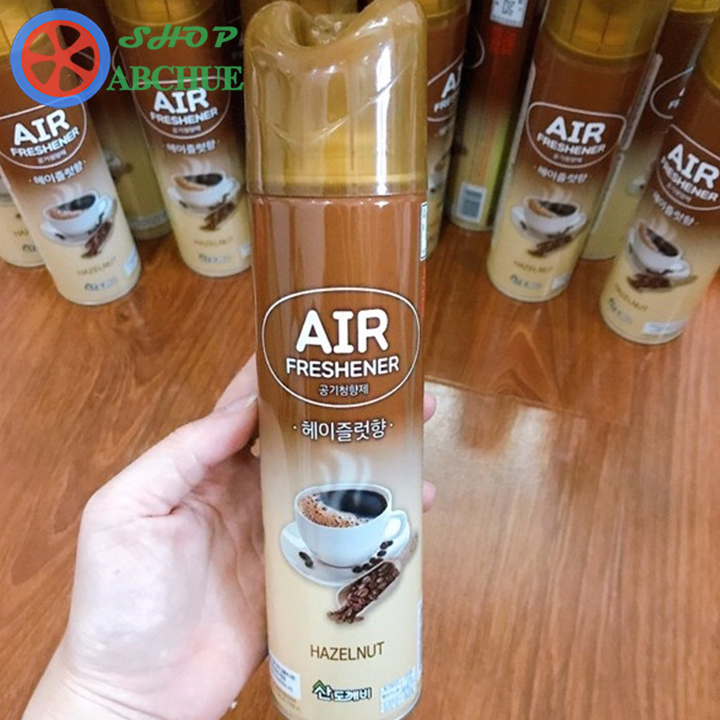 Chai xịt thơm khử mùi ô tô hàn quốc hương cafe màu nâu 370ml