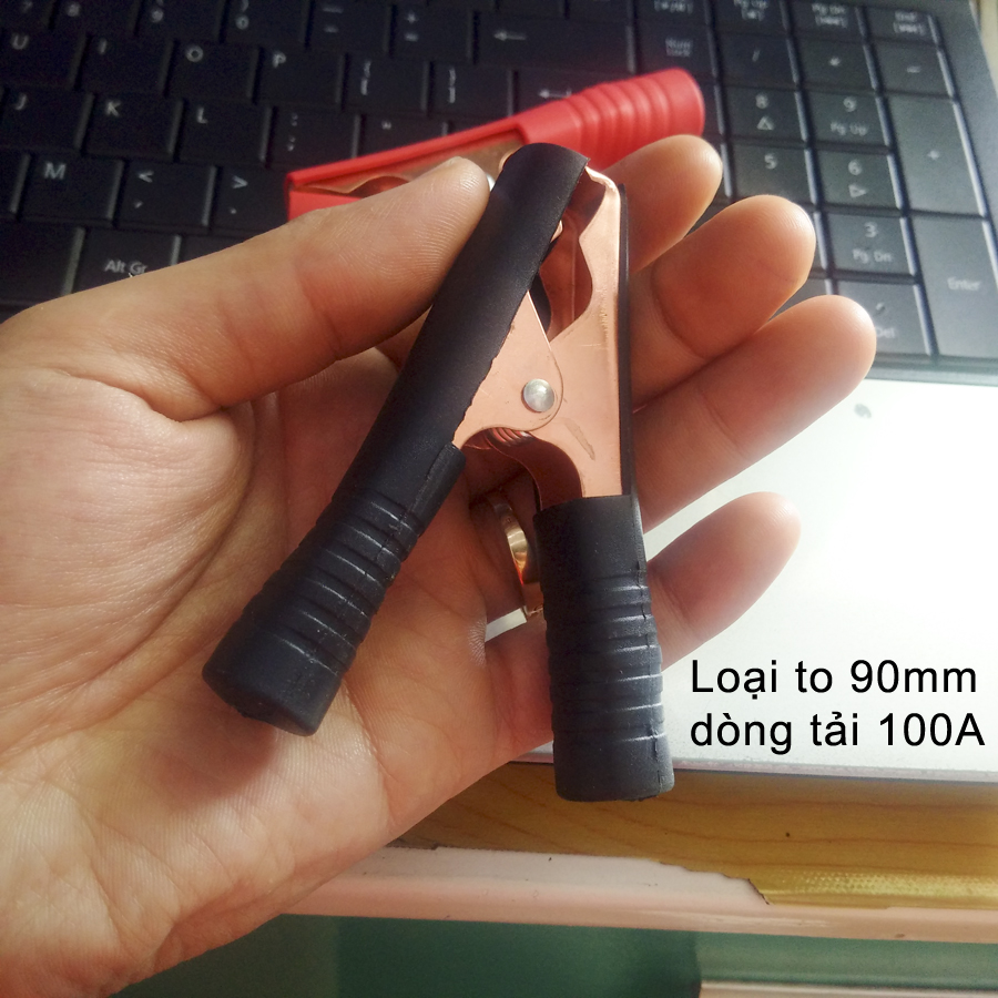 Bộ 2 Đầu kẹp Điện cá sấu Loại lớn 100A
