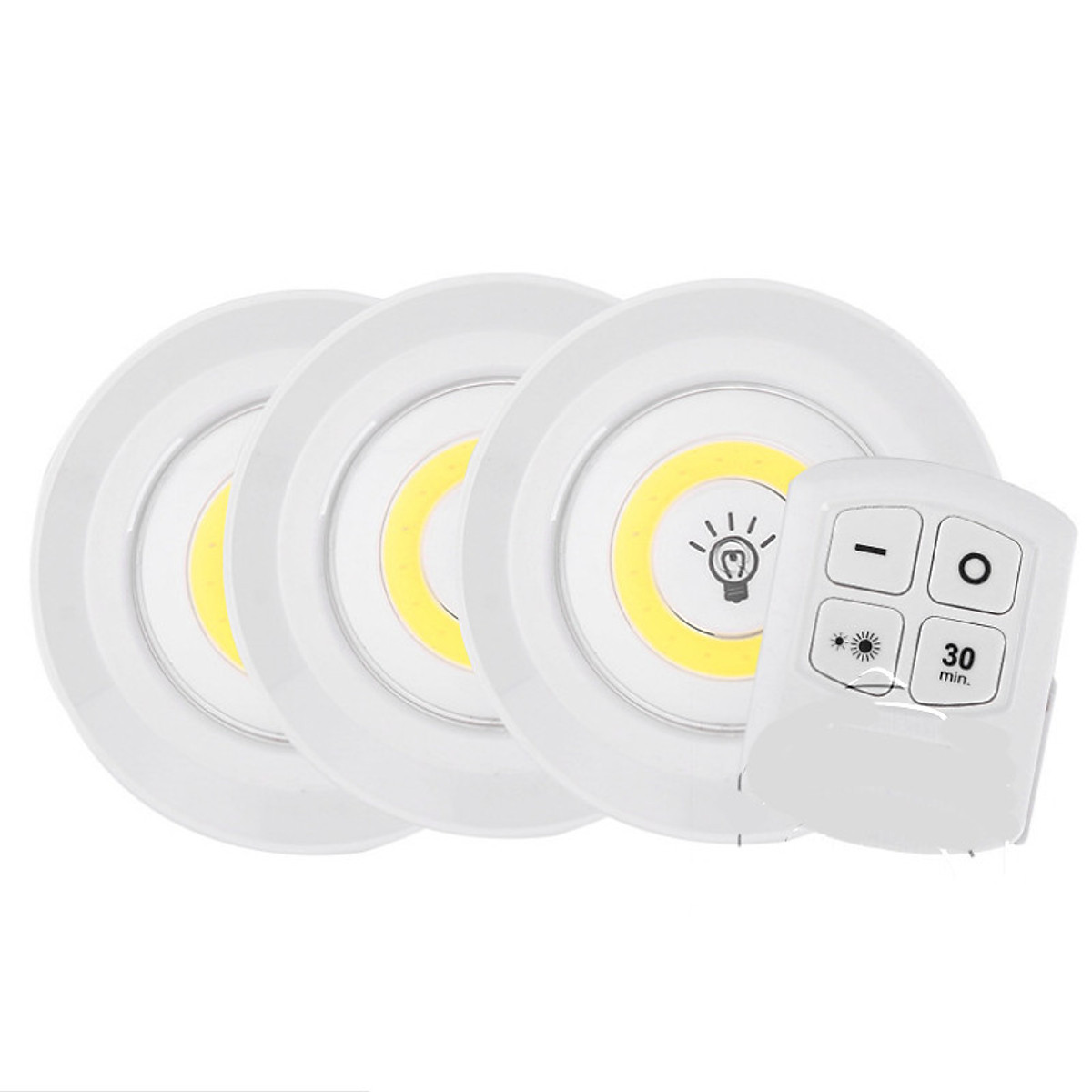[HCM]Bộ 3 Đèn Led Có Remote Hẹn Giờ Điều Khiển Từ Xa