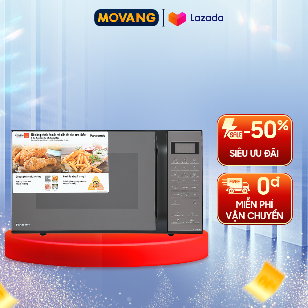 - lò vi sóng panasonic có nướng 27 lít nn-ct66mbyue