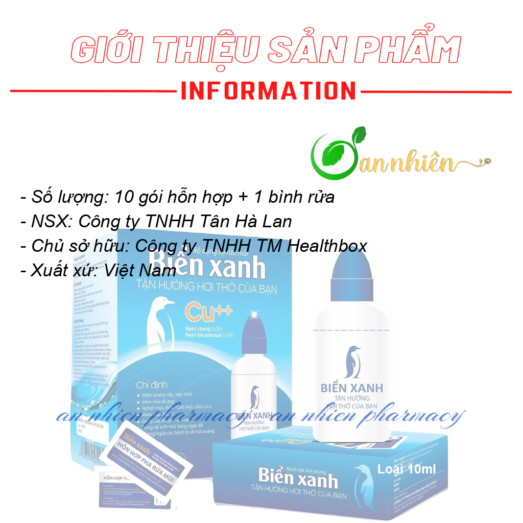 Bộ dụng cụ rửa mũi Biển xanh