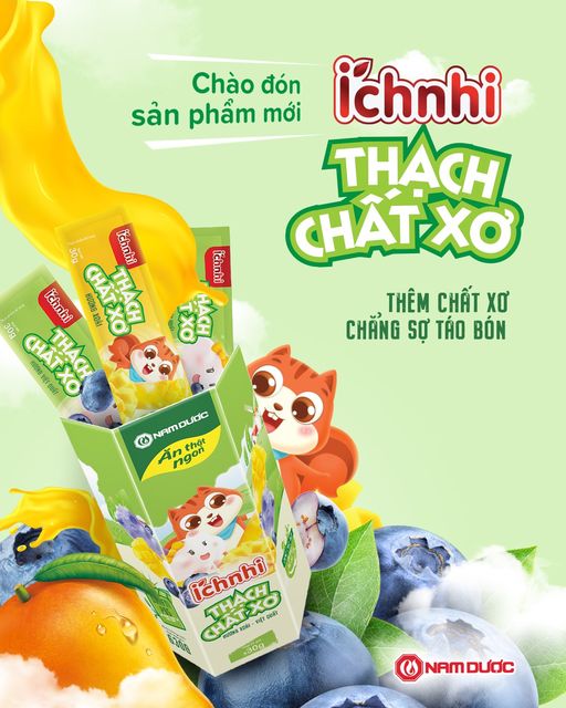 Thạch calci - D  ích nhi, hộp 21 gói