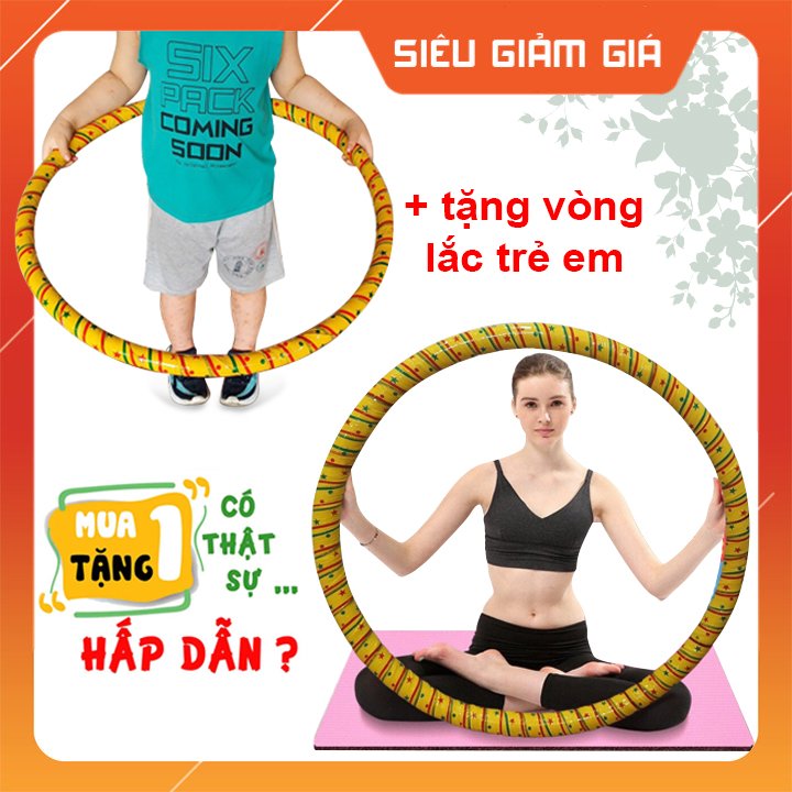 Vòng lắc giảm eo tự nhiên giúp vòng bụng eo thon ( Tặng vòng lắc trẻ em )