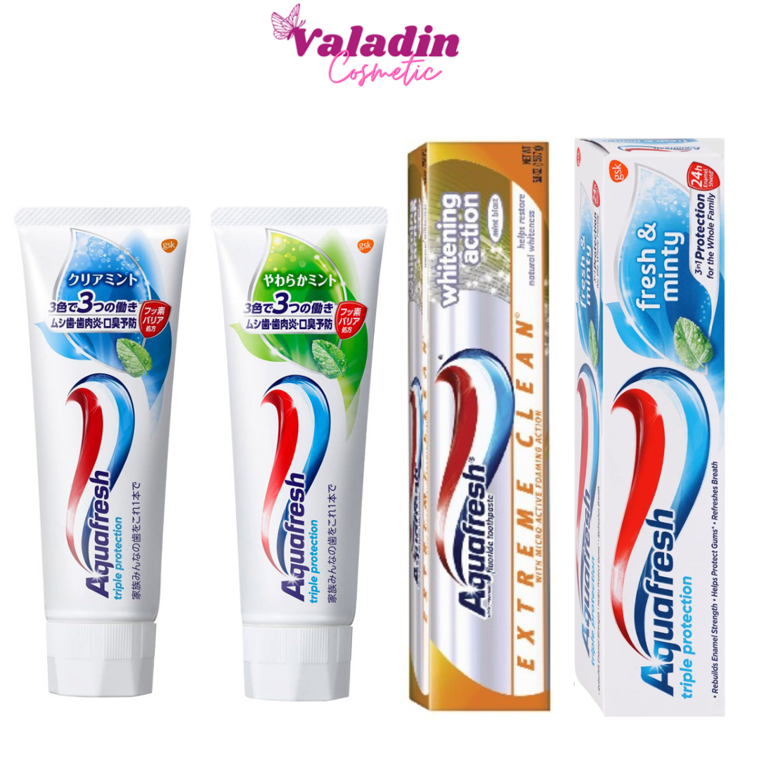 Toothpaste Aquafresh [US] Triple Protection/fresh mint/whitening action toothpaste white teeth kđr mint toothpaste-valadin