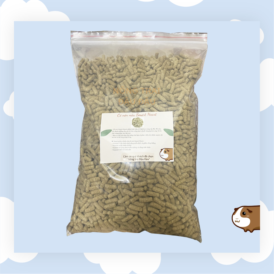 CỎ NÉN NÂU SMARTHEART DINH DƯỠNG DÀNH CHO BỌ Ú, SÓC BẮC MỸ, CHINCHILLA, THÚ NHỎ 500G 1KG
