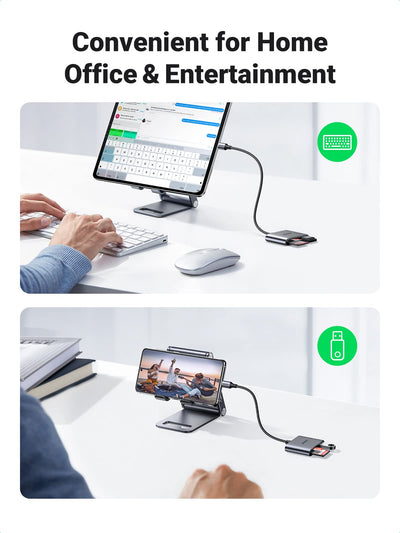 UGREEN USB-C to SD/TF + USB 2.0 Memory Card Reader