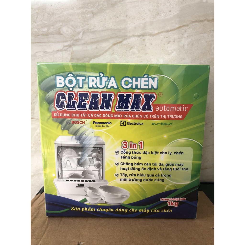 Combo bộ 3 sản phẩm dùng cho máy rửa chén bát CLEAN MAX