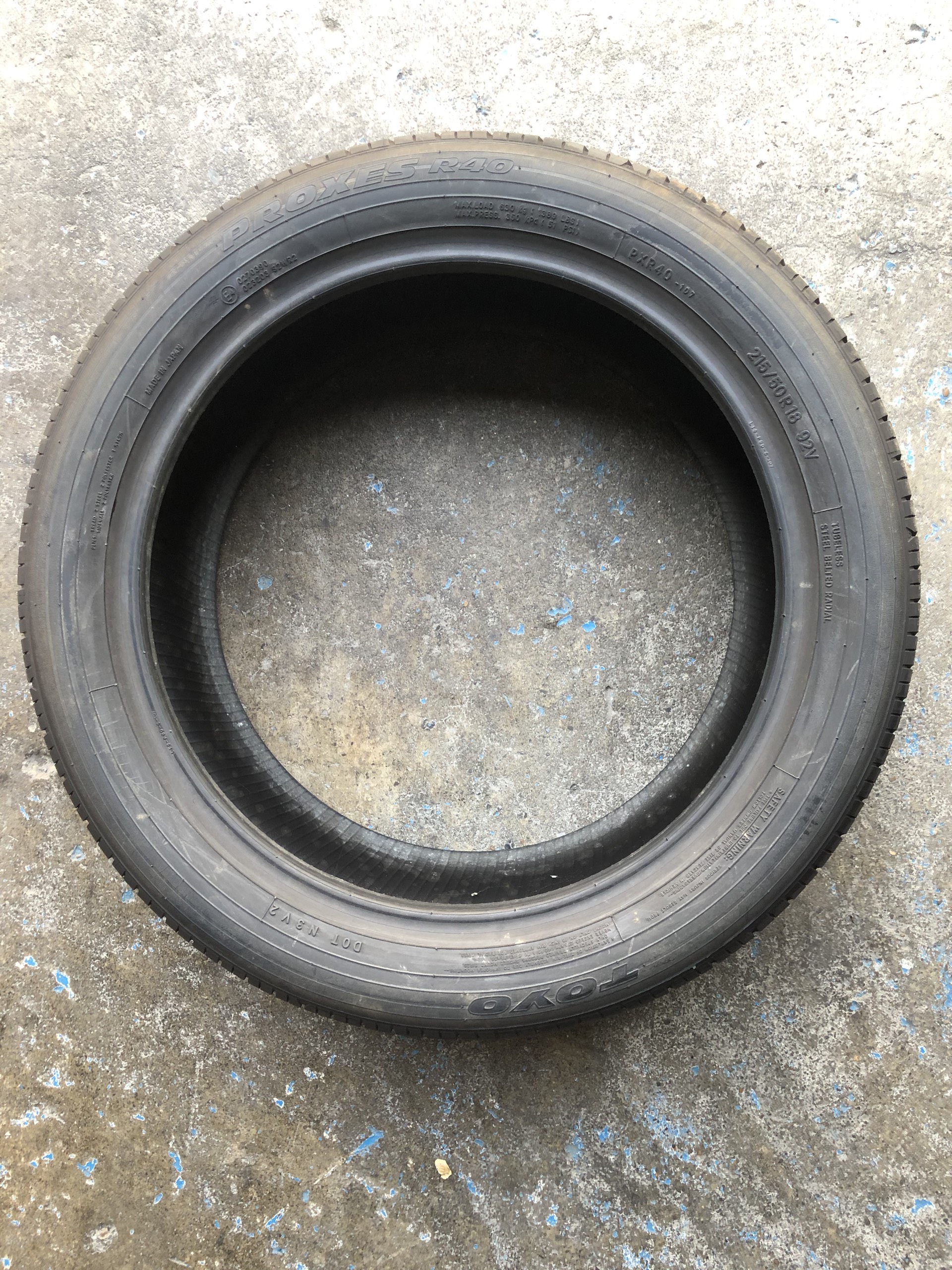 Lốp Toyo 215/50R18 Proxes R40 Nhật Date 2017