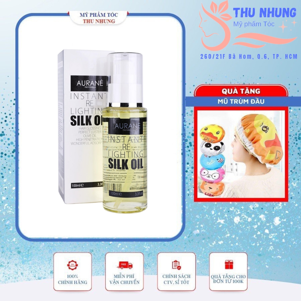 Tinh dầu bóng tóc olive instant re lighting silk oil aurane 100ml