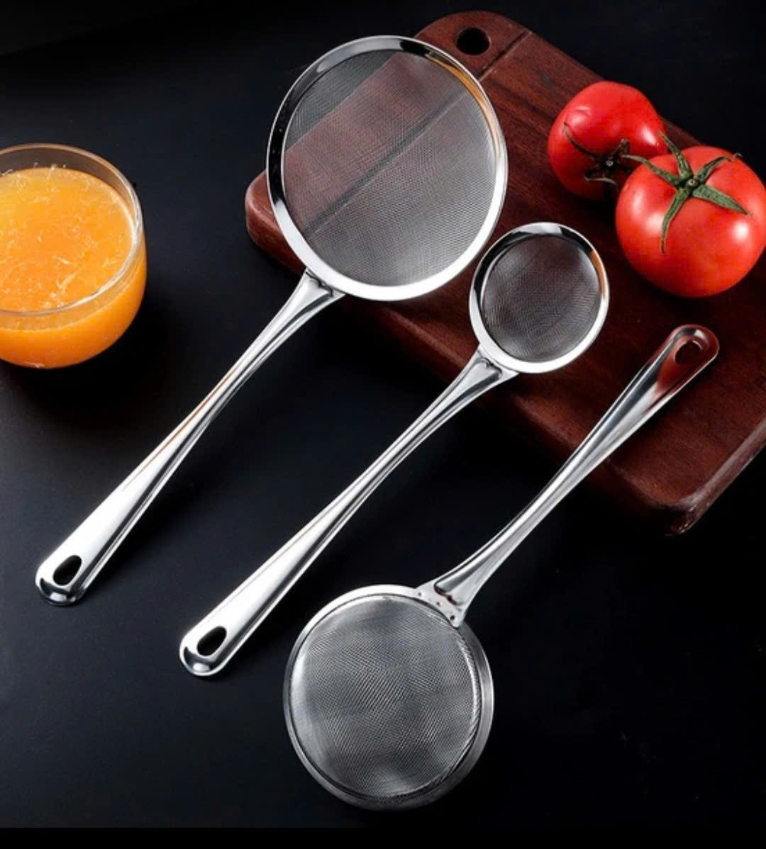 Dụng cụ vớt bọt inox sâu/ rây lọc cặn inox