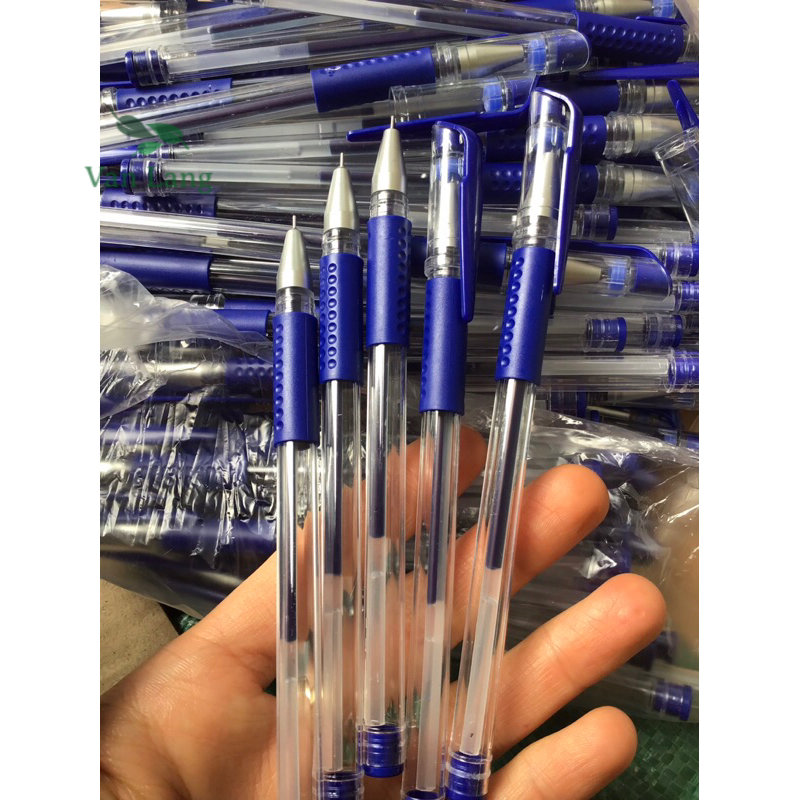 Bút bi bút gel 0,5mm cao cấp mực đều màu xanh