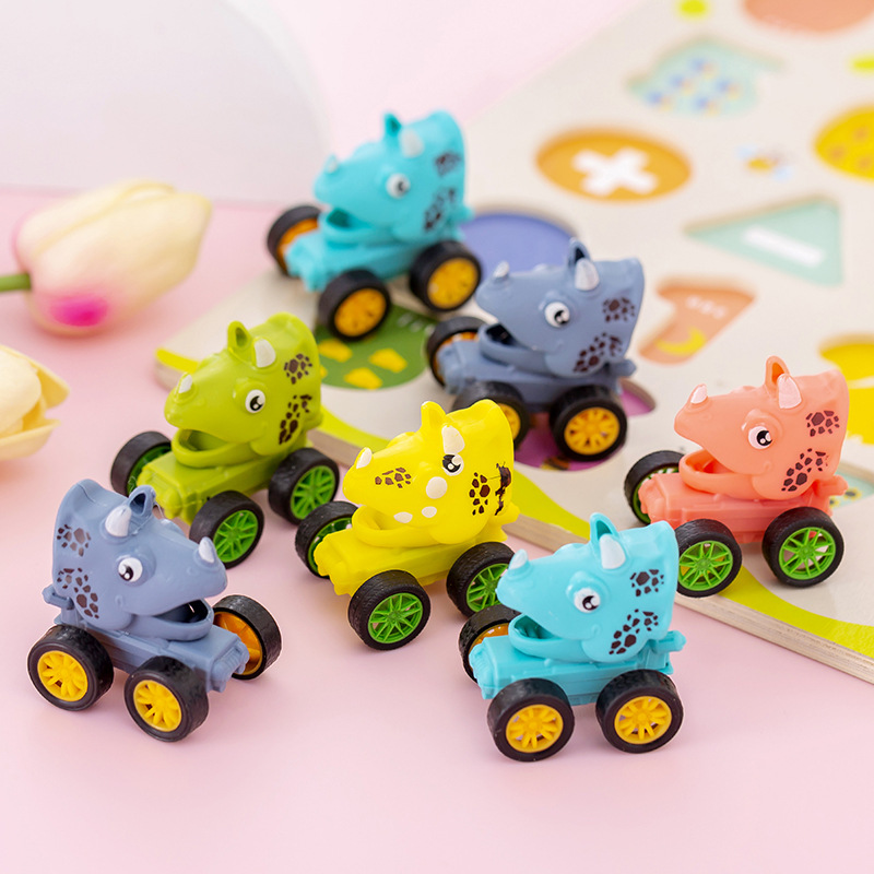 Xe Đồ Chơi Đầu Khủng Long Mini Động Cơ Dây Cót (Giao 1 xe ngẫu nhiên màu)