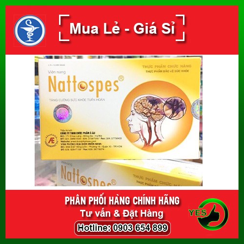 Nattospes - Hỗ Trợ ĐTrjị Tai Biến Mạch Máu Não (Hộp 30 viên)