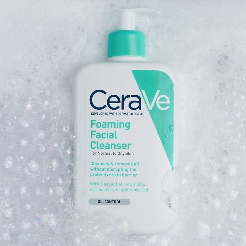 Sữa Rửa Mặt Cerave Foaming Facial 275ml Da Dầu/Da Khô