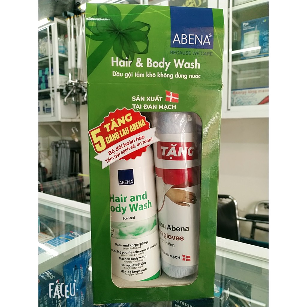 Dầu gội tắm khô không dùng nước ABENA