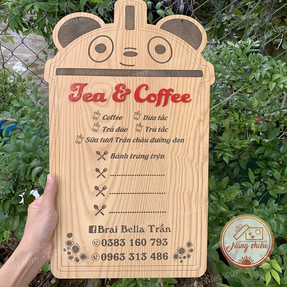 Bảng Hiệu Gỗ size To siêu Dễ Thương - Decor cửa hiệu Nhỏ Xinh