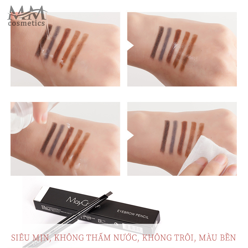 Bút kẻ mày Maycreate đa dụng với 2 đầu kẻ và chuốt lông mày