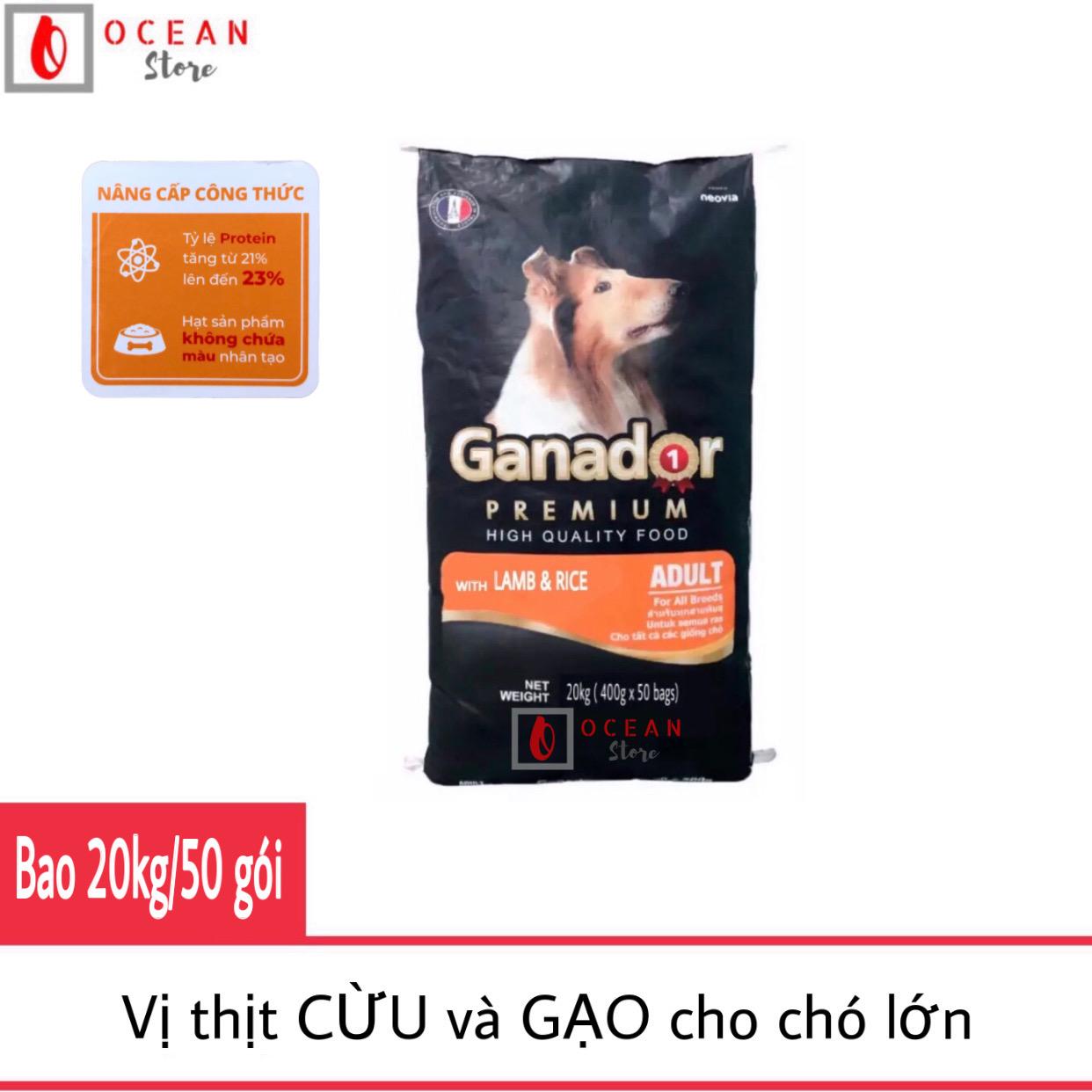Thức ăn vị thịt Cừu và Gạo cho chó lớn - Thức ăn Ganador Adult 400g