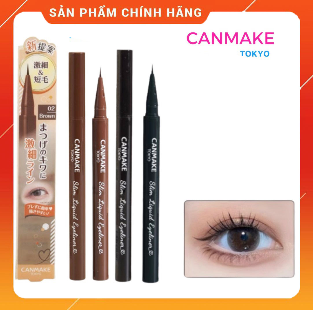 Kẻ mắt nước Canmake Slim Liquid Eyeliner không lem, không trôi