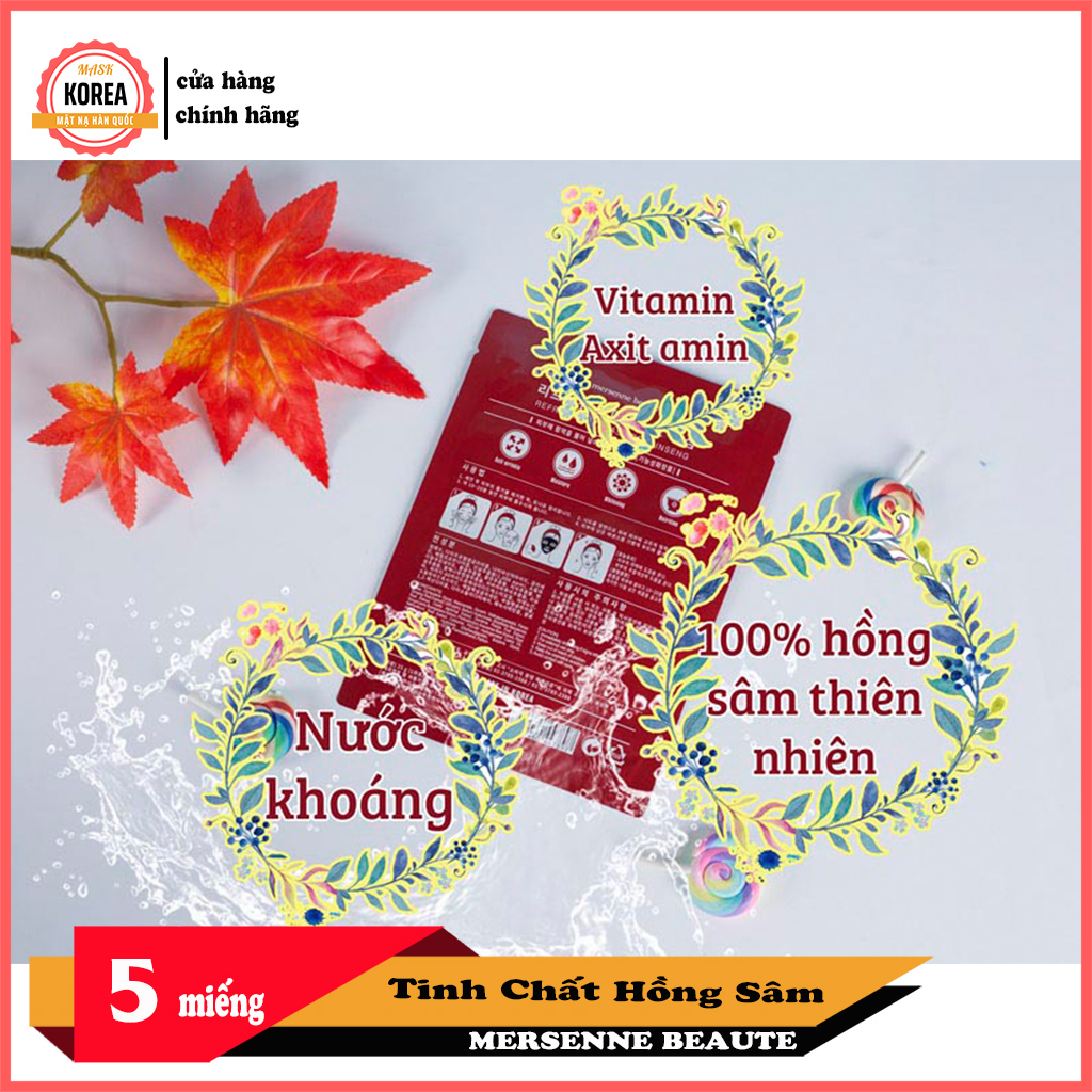[HCM]Mặt nạ sâm Mersenne Beaute Hàn Quốc (10 miếng/25g )