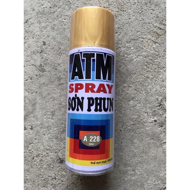 Sơn xịt ATM vàng đồng A400 , nhũ bạc A100