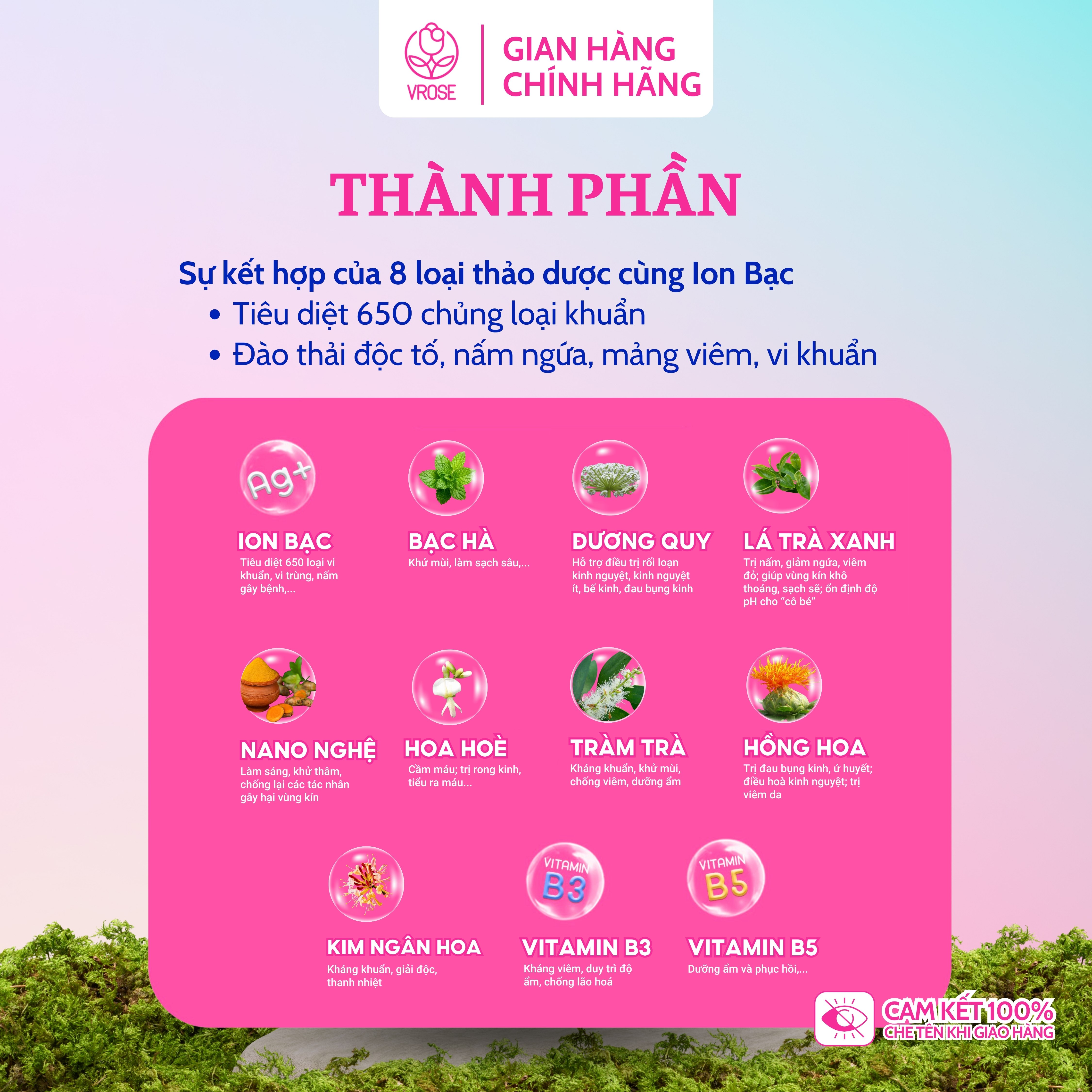 Combo sạch thơm nồng nàn vùng kín Vrose