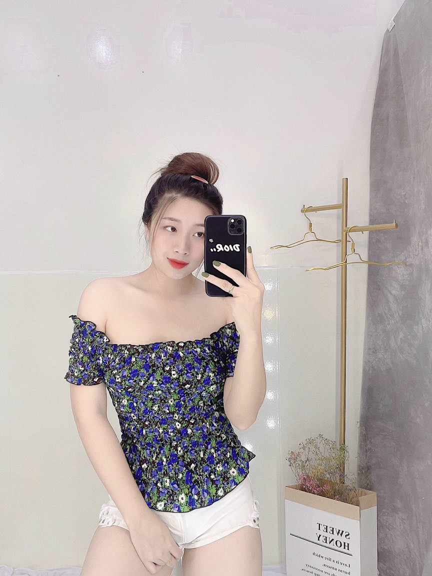 ÁO KIỂU NỮ TRỄ VAI NHÚN THUN BO NGƯỜI TÔN DÁNG CỰC XINH CHẤT VẢI VOAN LỤA DÀY MỊN MẶC ĐƯỢC TẤT CẢ CÁC MÙA TRONG NĂM SGR