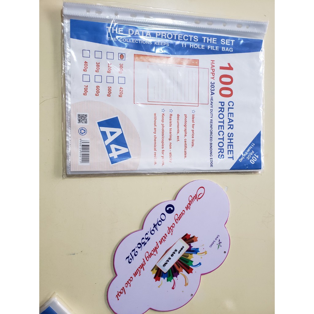 Bìa lỗ A4 (1 Xấp 100 tờ)