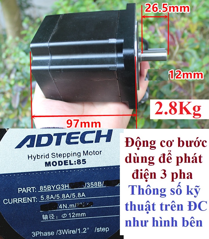 Các Loại Động Cơ Từ Brushless Phát Điện