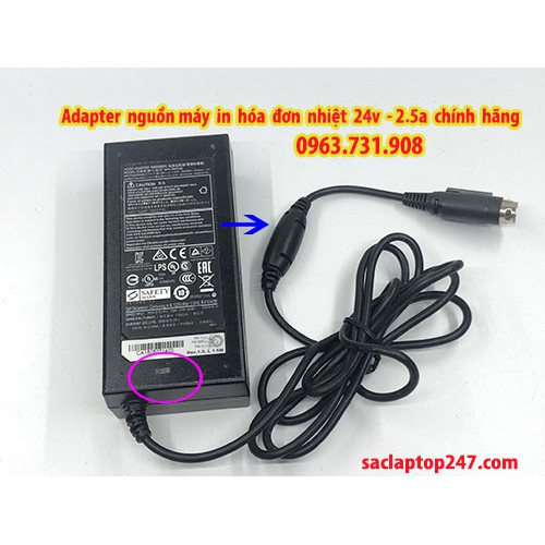 Adapter Nguồn Sạc Máy In Hóa Đơn 24V 2.5A