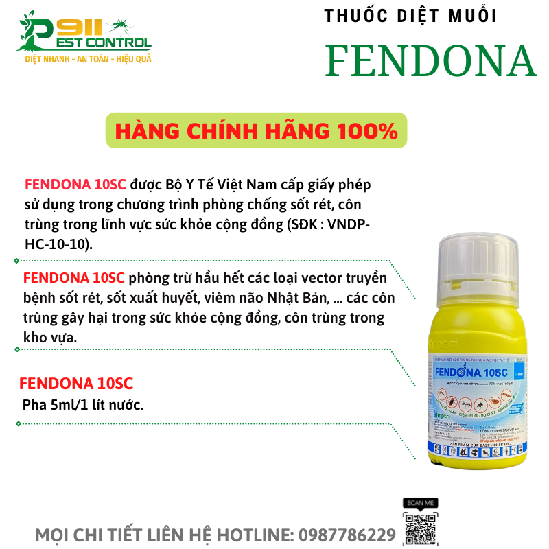 Thuốc diệt côn trùng Fendona 10SC - 50ml .