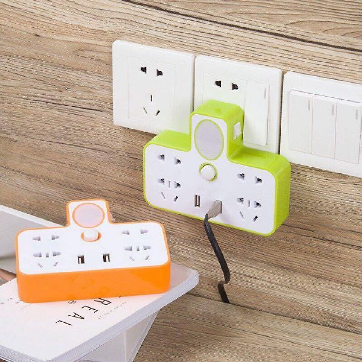 Ổ cắm điện đa năng kiêm đèn ngủ có cổng usb sạc điện thoại