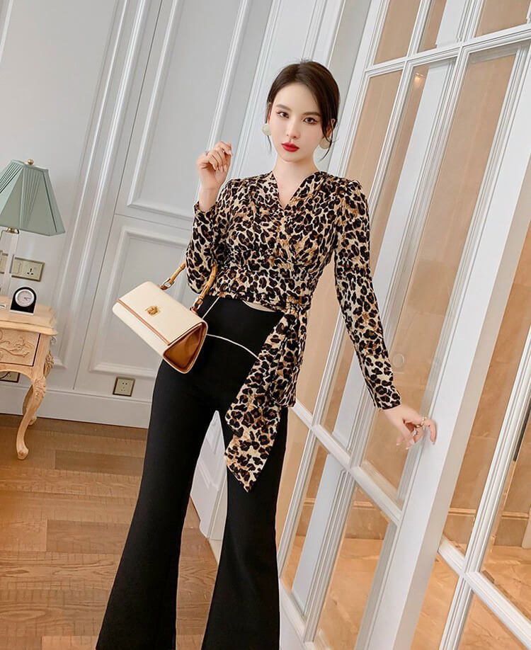 Set bộ áo beo quần loe KC 5062