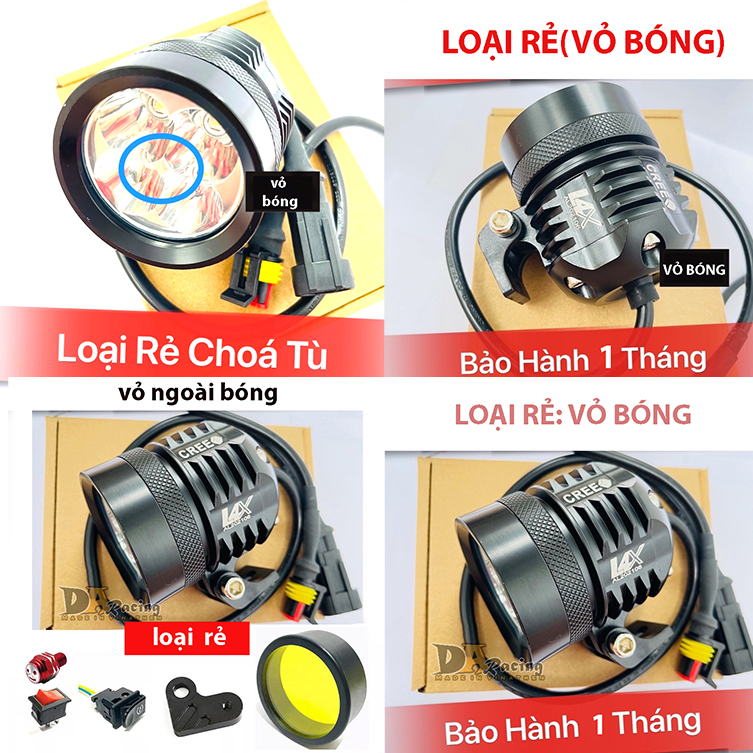 Đèn Led L4X 30W Trợ Sáng Xe Máy [ Tặng 4 món phụ kiện ]