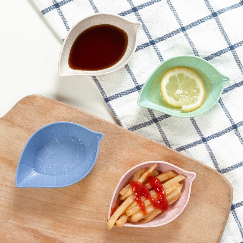 Chén, Đĩa Đựng Gia Vị Hình Chiếc Lá Lúa Mạch Xinh Xắn