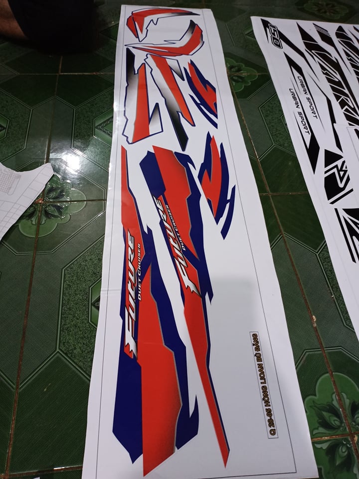 Tem rời future xanh đỏ trắng
