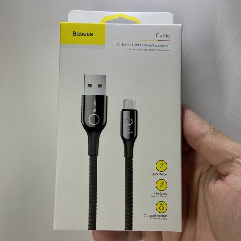 [GIAO HÀNG NHANH] Cáp sạc nhanh Baseus tự ngắt thông minh (TypeC/Linghtning)
