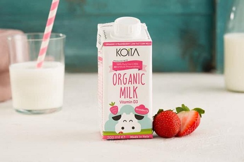 Sữa bò hữu cơ vị dâu Koita 200ml
