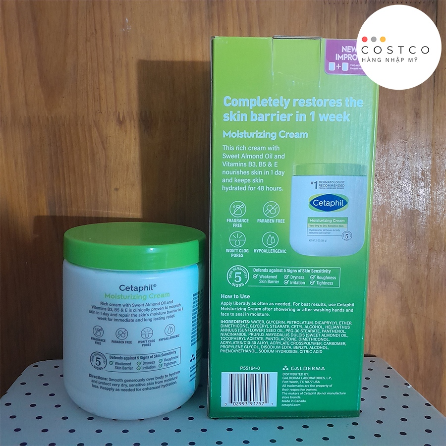 Kem Dưỡng Ẩm Dịu Nhẹ Cetaphil Moisturizing Cream (1 Hủ/566g)