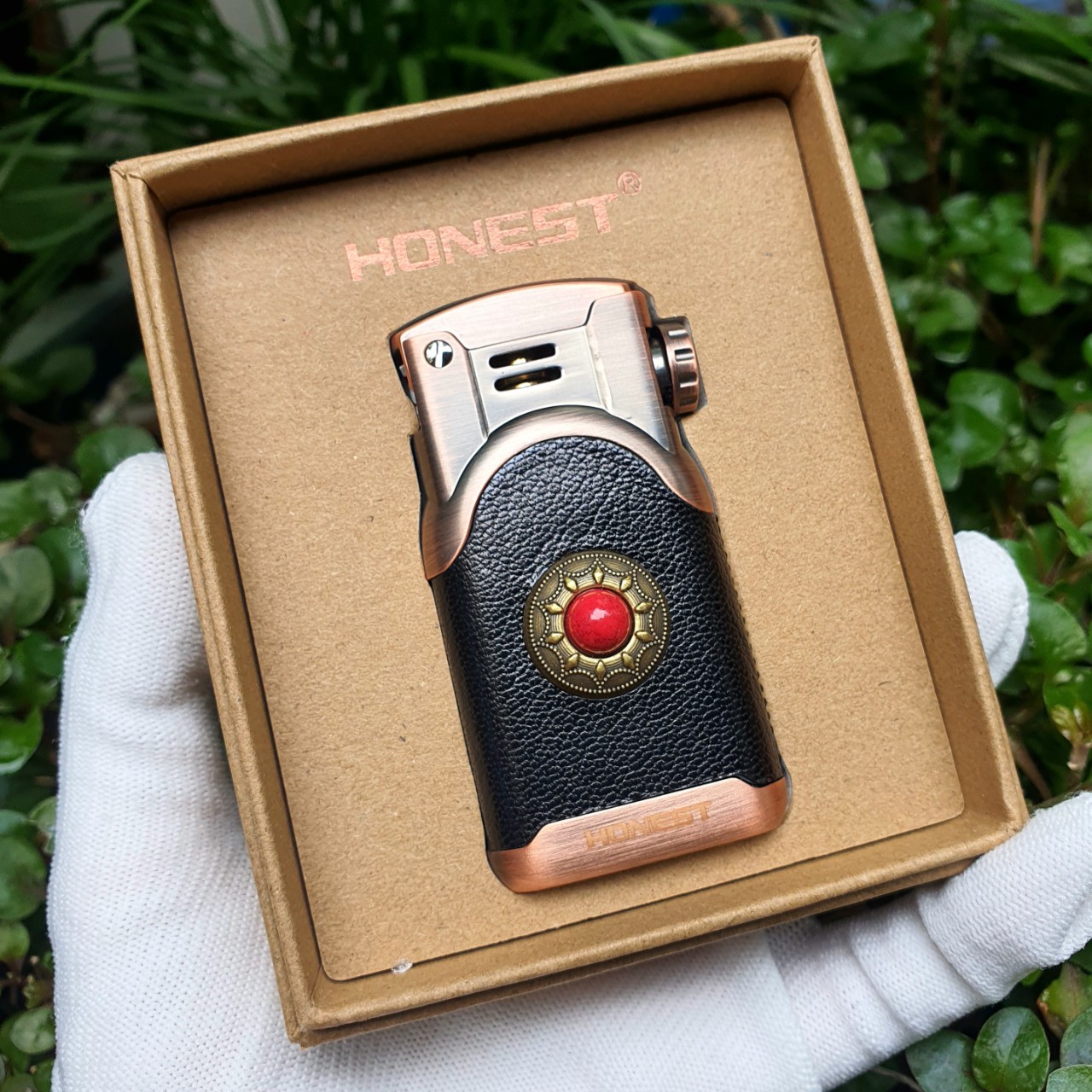 Bật Honest Bọc Da Cẩn Ngọc ( Có Hộp - Tặng Đá )