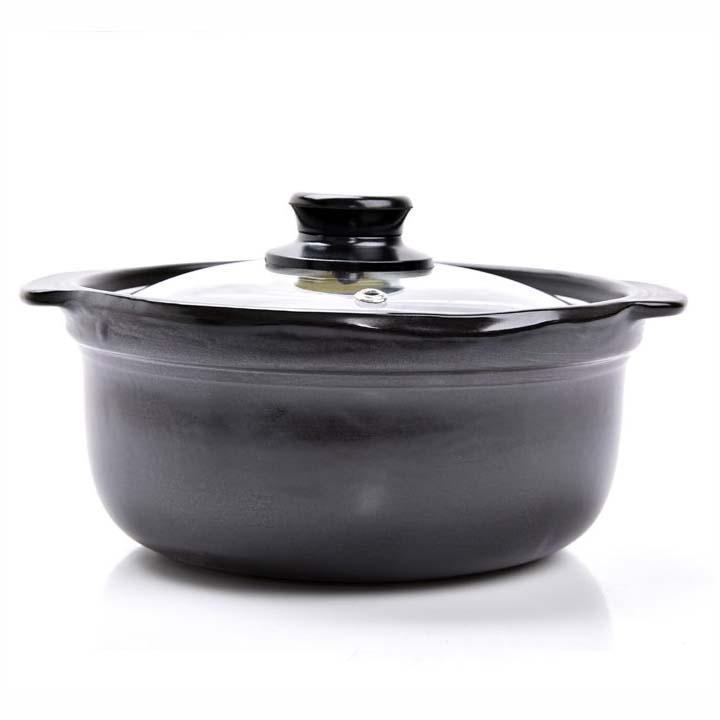 [HCM]Nồi đất tràng thạch 2.5 lít nắp kiếng lòng sâu