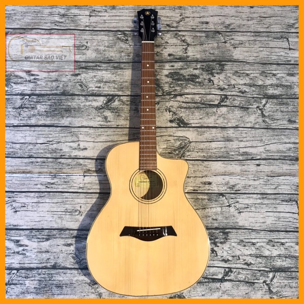 Đàn guitar acoustic giá rẻ có ty chỉnh cần Việt Nam mặt gỗ thông, dễ sử dụng cho người mới tập Et-75SV (bảo hành 12 tháng)