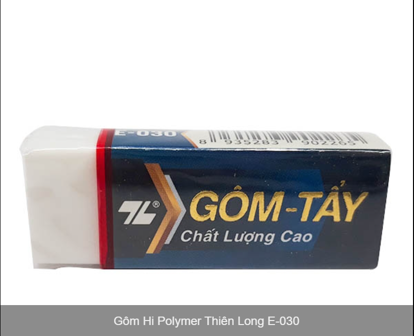 [HCM] Gôm Tẩy Xóa bút Chì Hi Polymer Thiên Long E-030