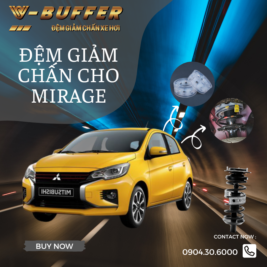 [Mitsubishi Mirage] Đệm cao su giảm chấn ô tô (Bộ 4 cái)