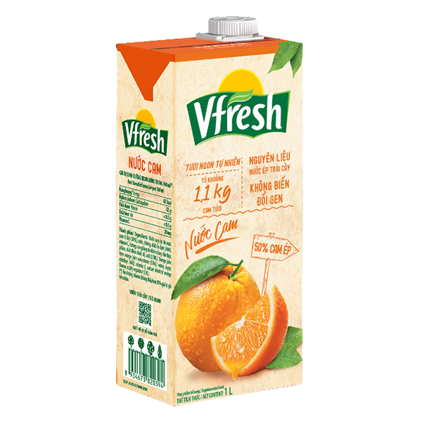 [Siêu thị WinMart] - Nước ép cam Necta Vfresh hộp 1 lít