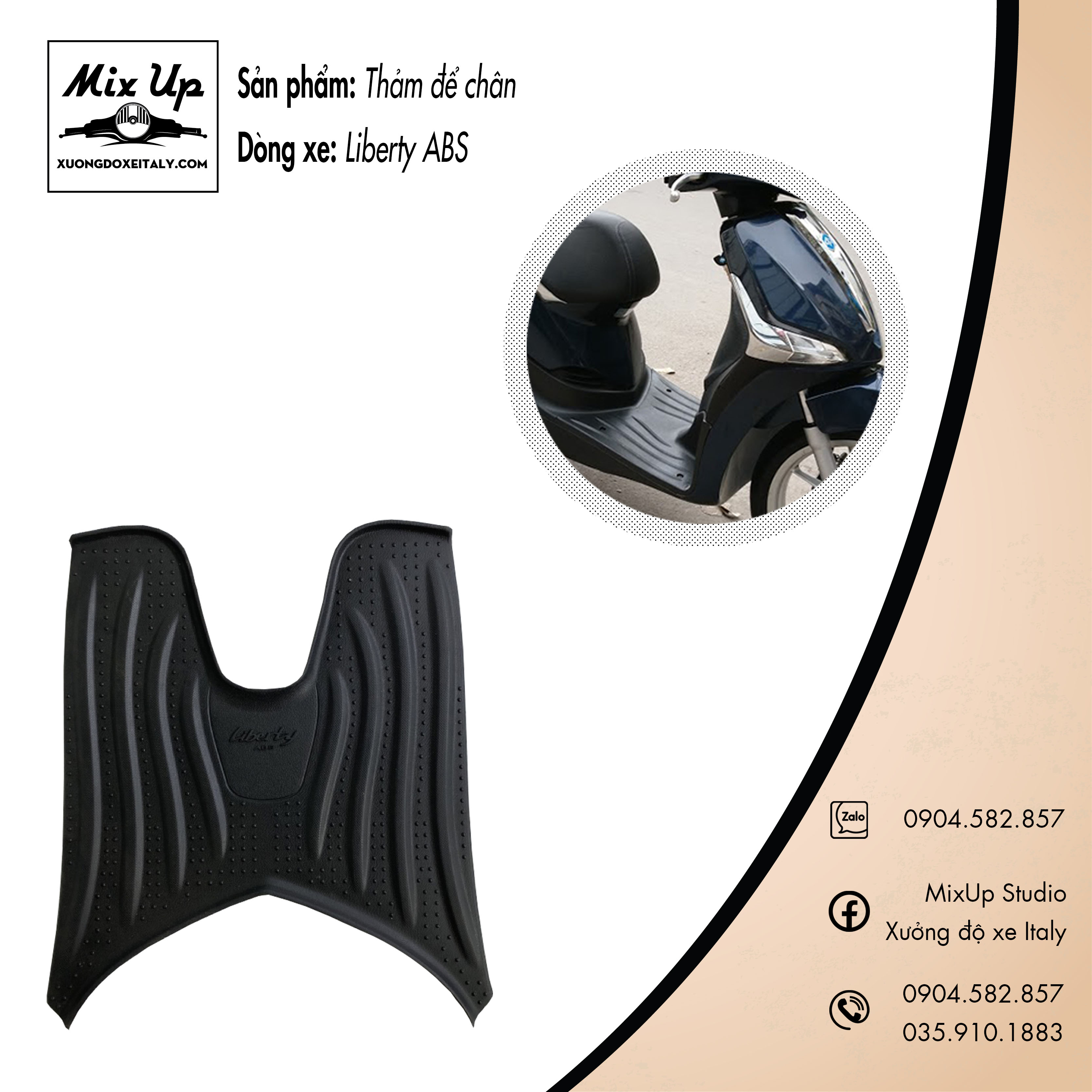 THẢM ĐỂ CHÂN XE VESPA/PIAGGIO CHÍNH HÃNG